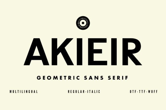 Akieir: A Modern Sans Serif Typeface for Makers