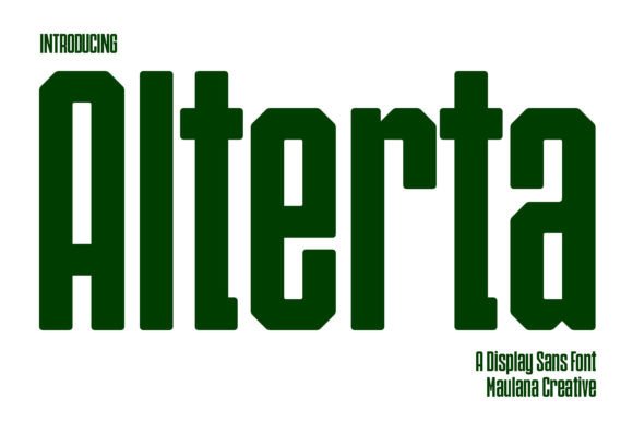 Alterta: A Modern Sans Serif Font for Makers