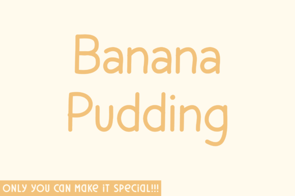 Banana Pudding: The Modern Sans Serif Font for Bold Branding