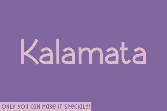 Elevate Your Brand Identity with the Kalamata Typeface