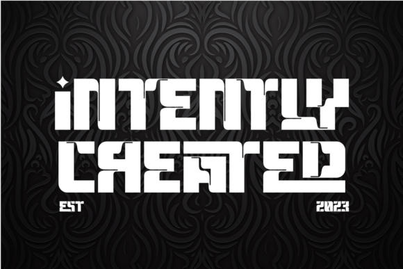 Intently Created: A Quirky Sans Serif for Bold Headlines