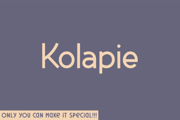 Kolapie: A Modern Sans Serif Font for Elegant Branding