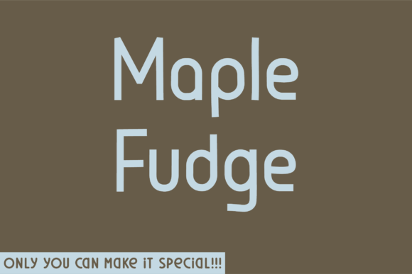 Maple Fudge: A Unique Sans Serif Font for Branding